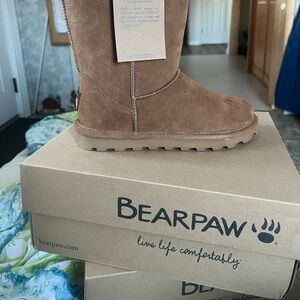 BearPaw Women's Tan Suede Moccasin Boots